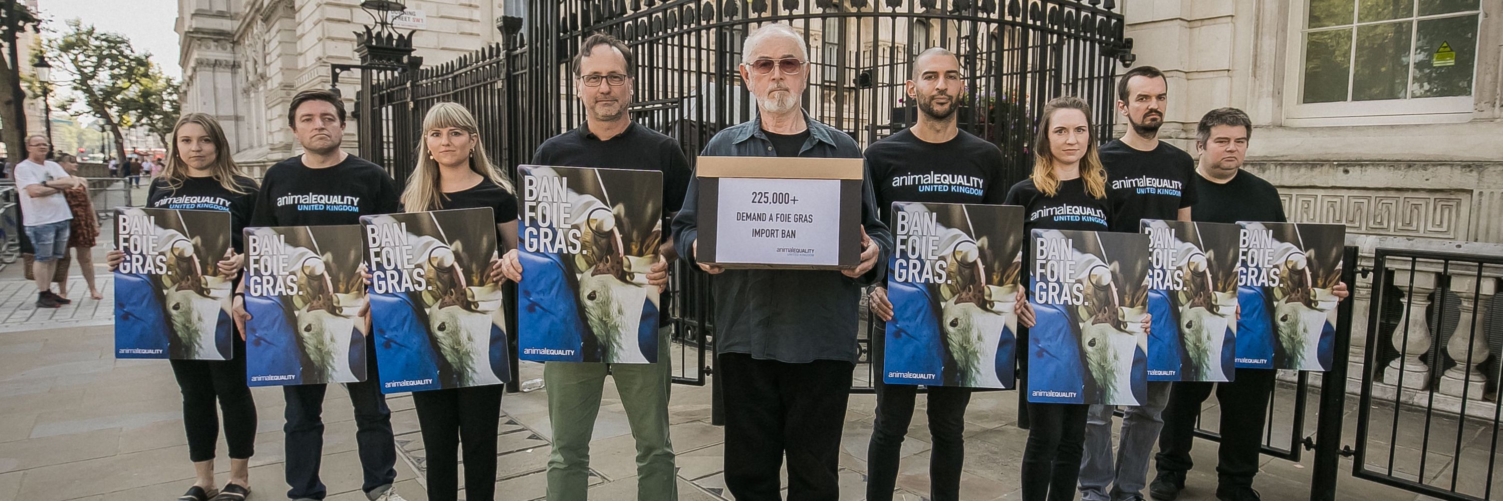 Protesto contra o foie gras no Reino Unido