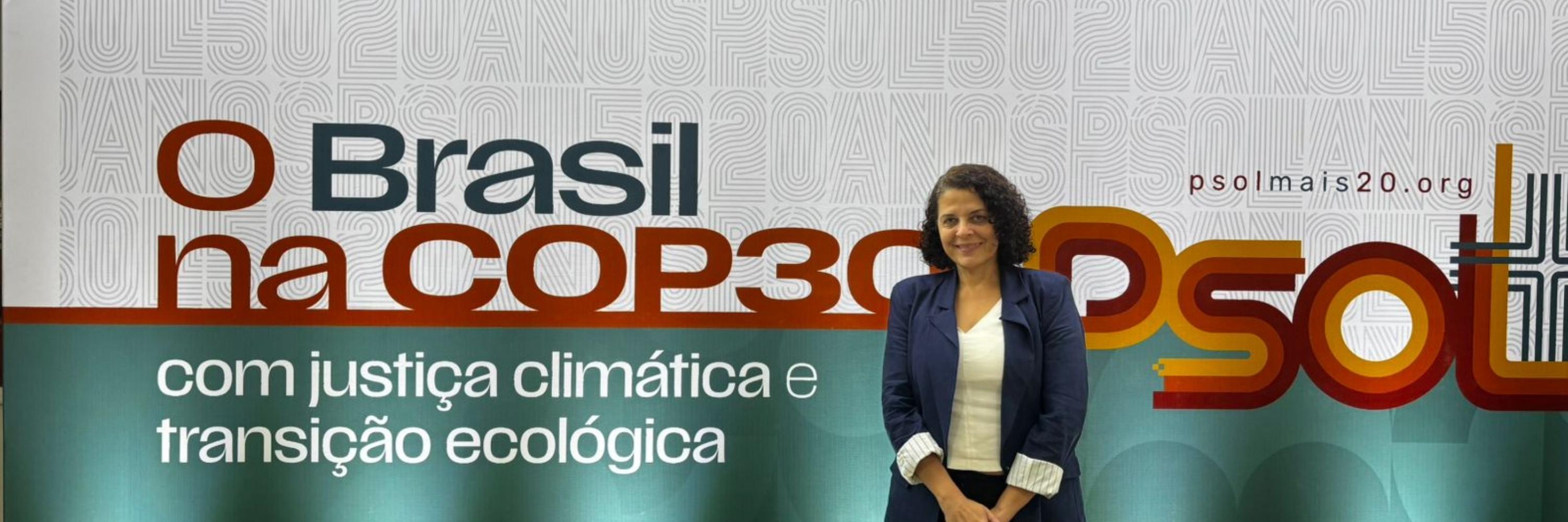 Carla em evento para discutir a COP30 e os impactos do tratado Mercosul-UE