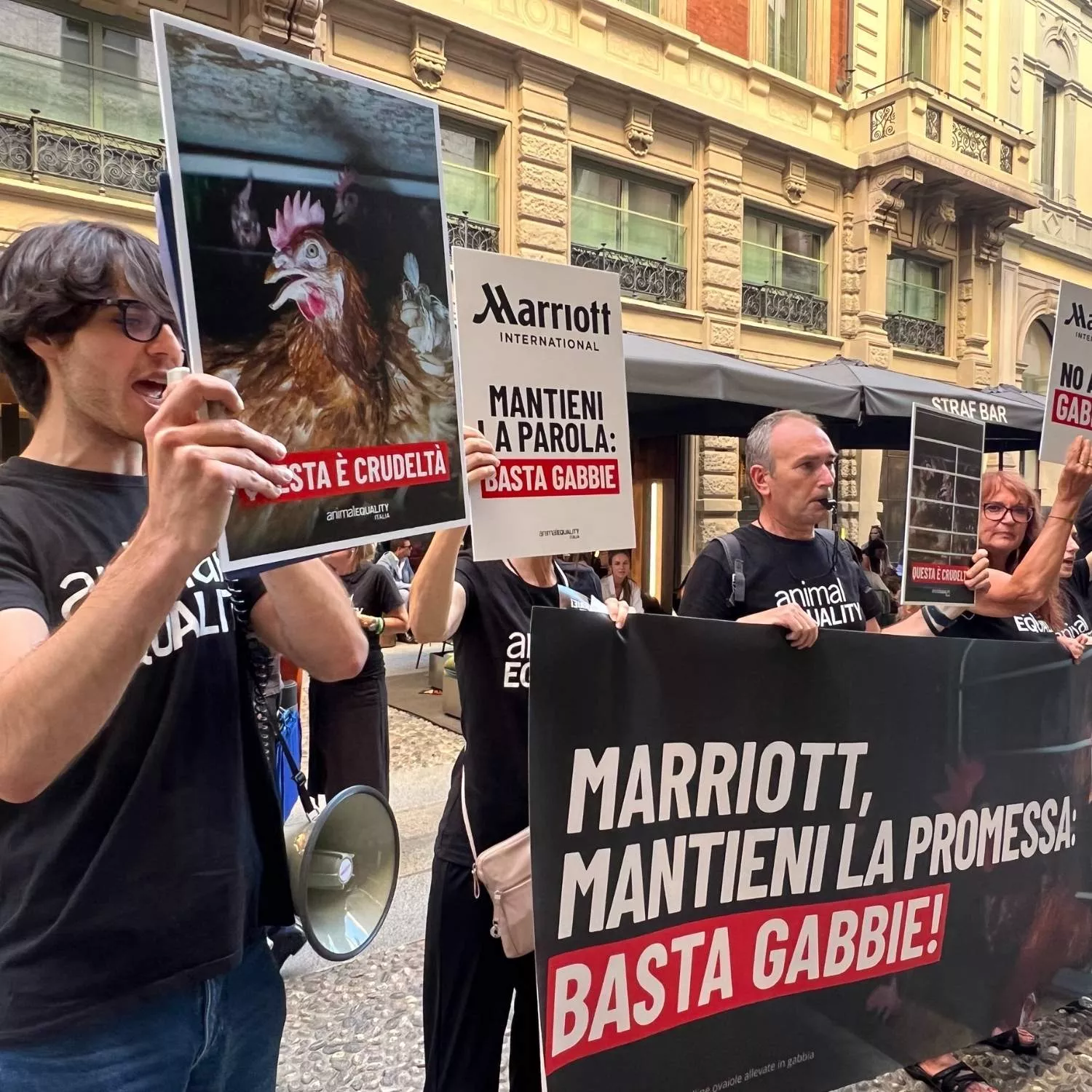 Protesto na Itália parte da campanha contra o Marriott