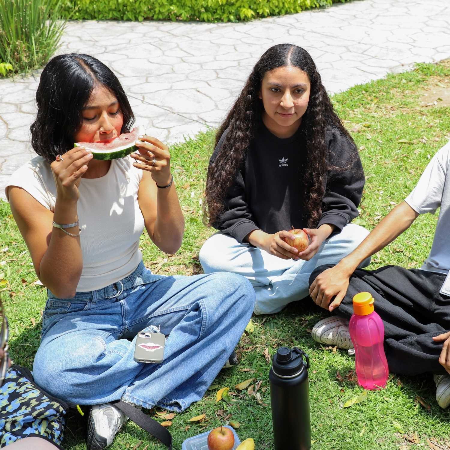 Estudantes sentados em roda