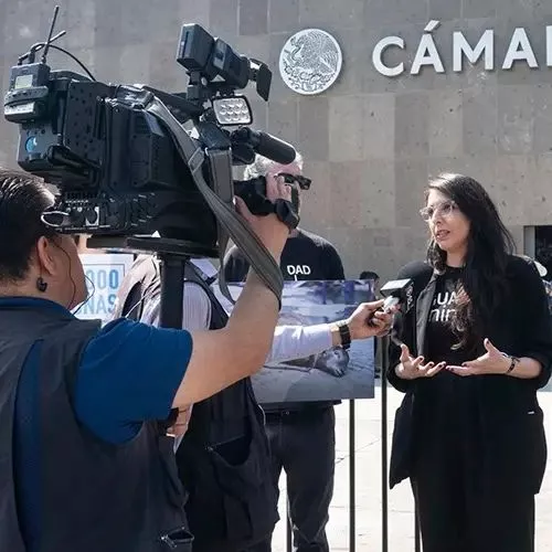 Entrevista de Dulce Ramírez para a imprensa